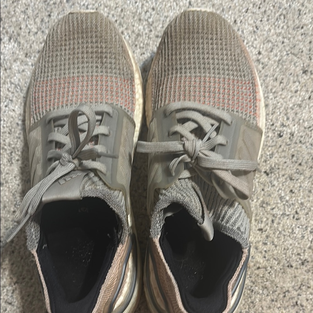 Gray and Coral Ultraboost